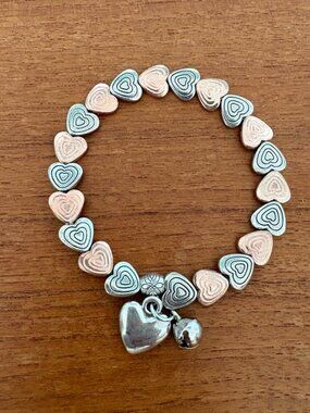 NWOT Italian Heart Charm Bracelet